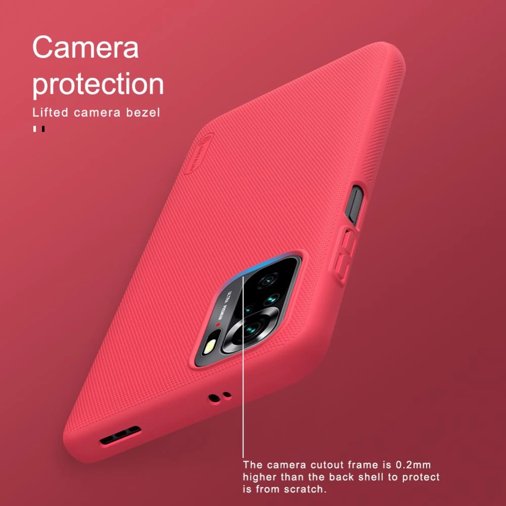 Xiaomi RedMi Note 10 4G dėklas baltas Nillkin Super Frosted Shield 