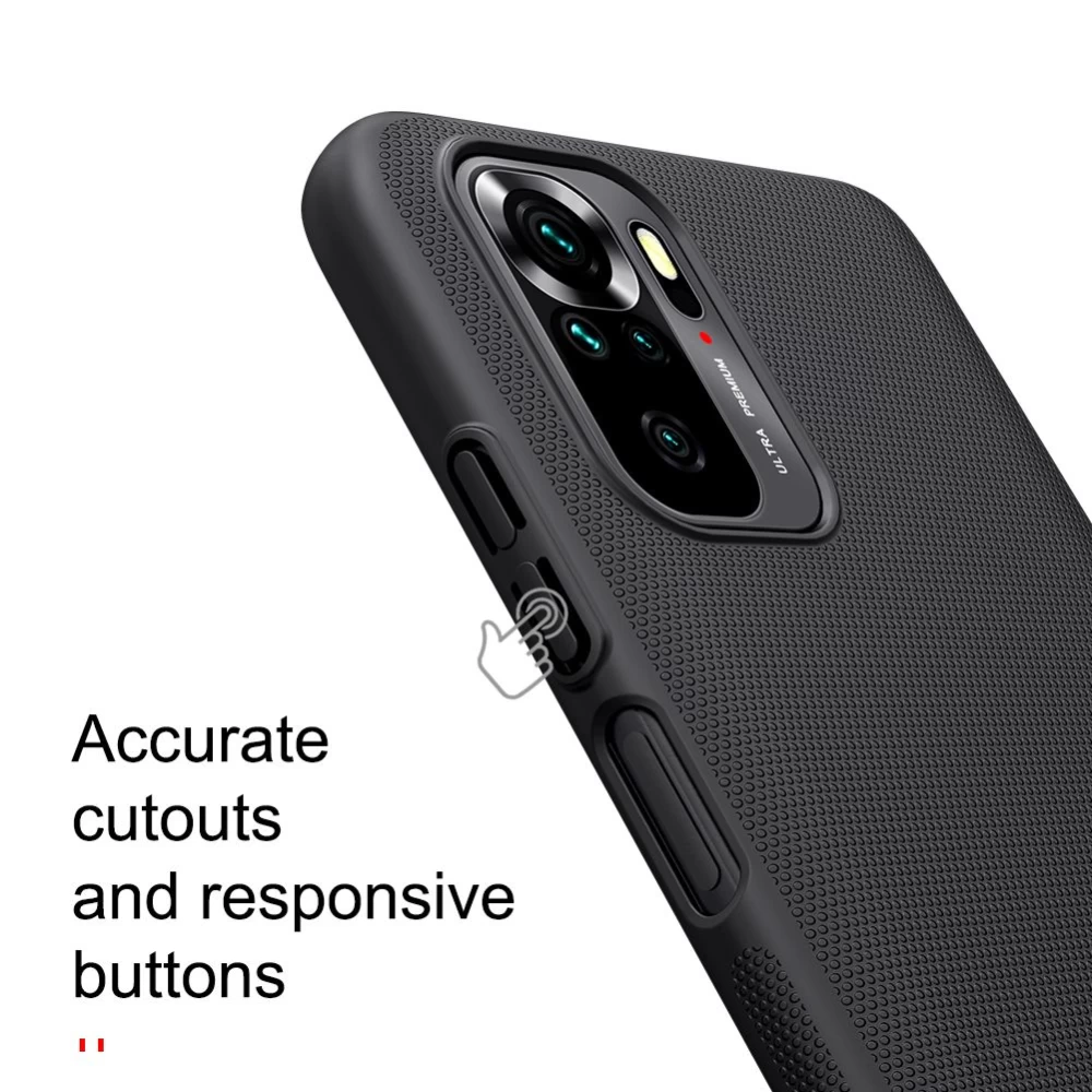 Xiaomi RedMi Note 10 4G dėklas baltas Nillkin Super Frosted Shield 