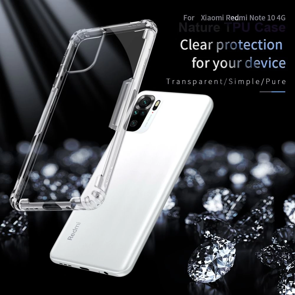 Xiaomi RedMi Note 10 4G dėklas skaidrus Nillkin TPU 