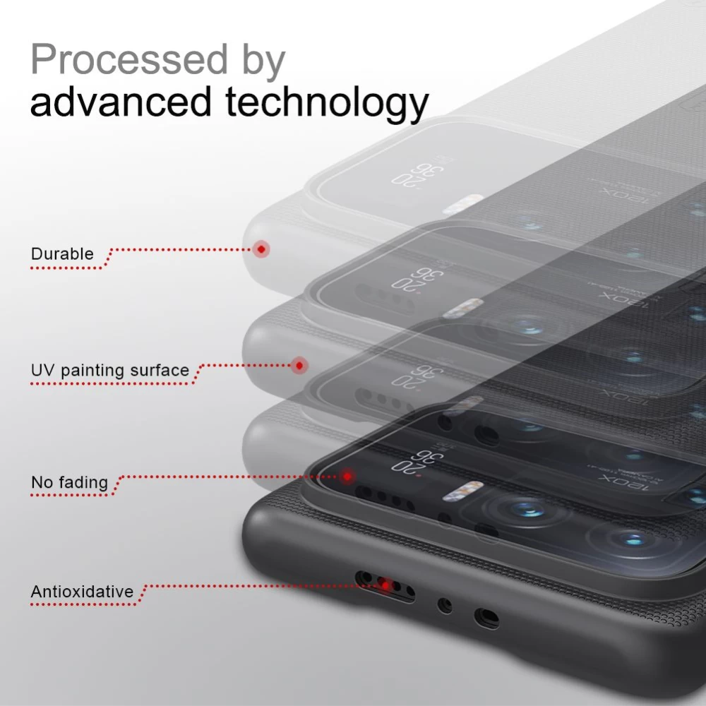 Xiaomi Mi 11 Ultra case black Nillkin Super Frosted Shield 