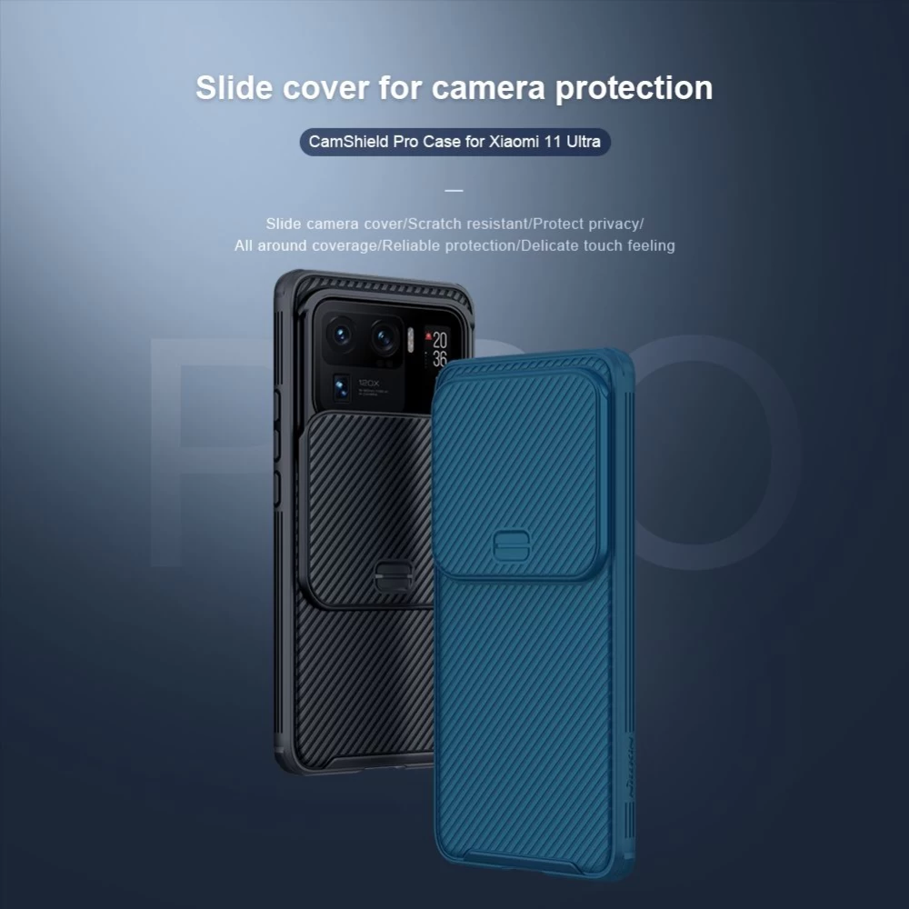 Xiaomi Mi 11 Ultra case blue Nillkin CamShield PRO 