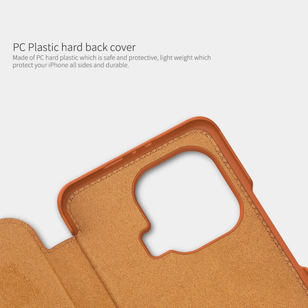 Xiaomi Mi 11 Pro case red Nillkin Qin Leather 