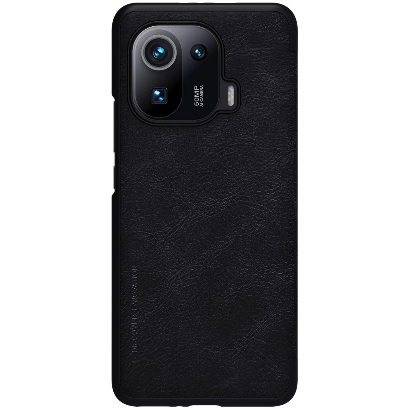 Xiaomi Mi 11 Pro dėklas Juoda Nillkin Qin Leather