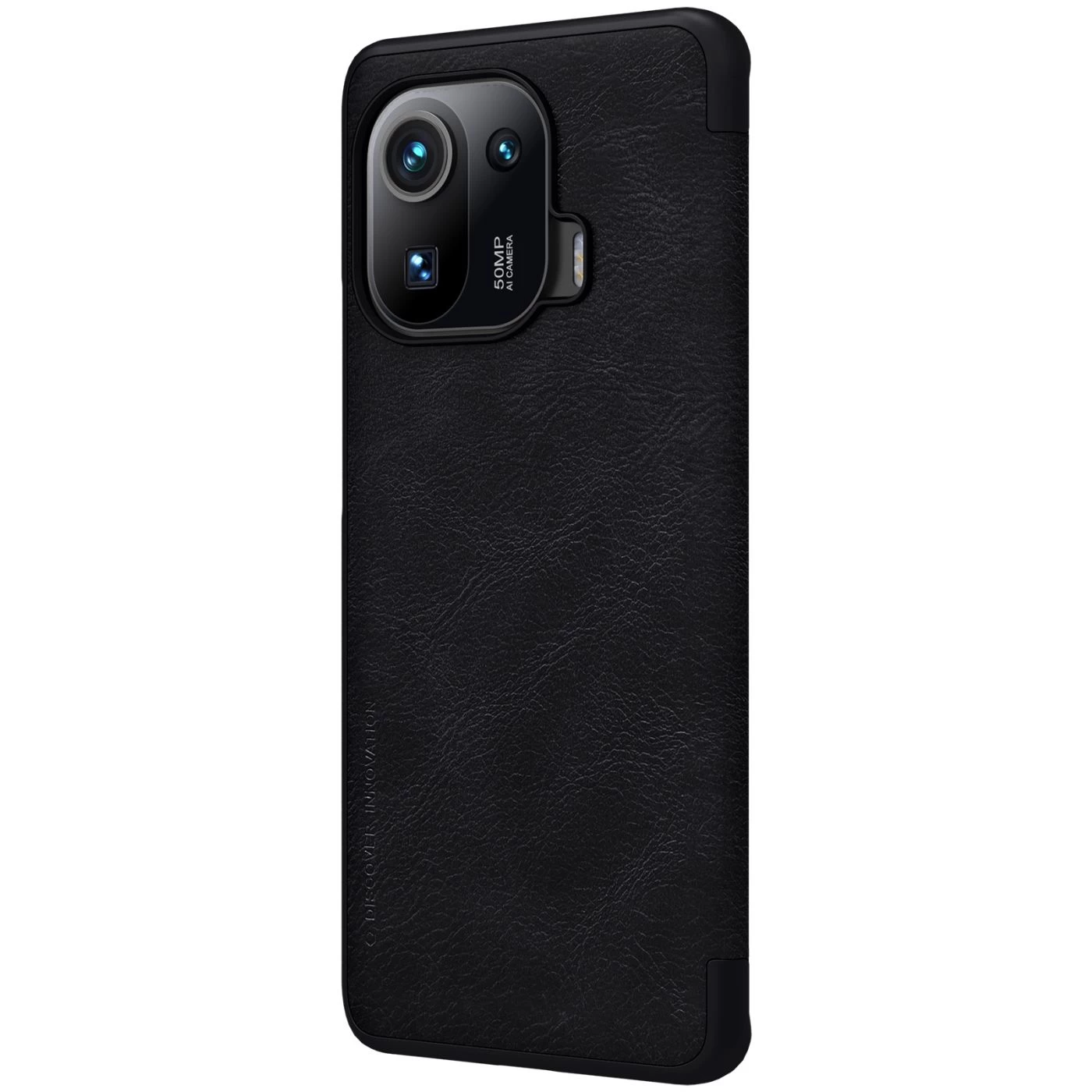 Xiaomi Mi 11 Pro dėklas Juoda Nillkin Qin Leather