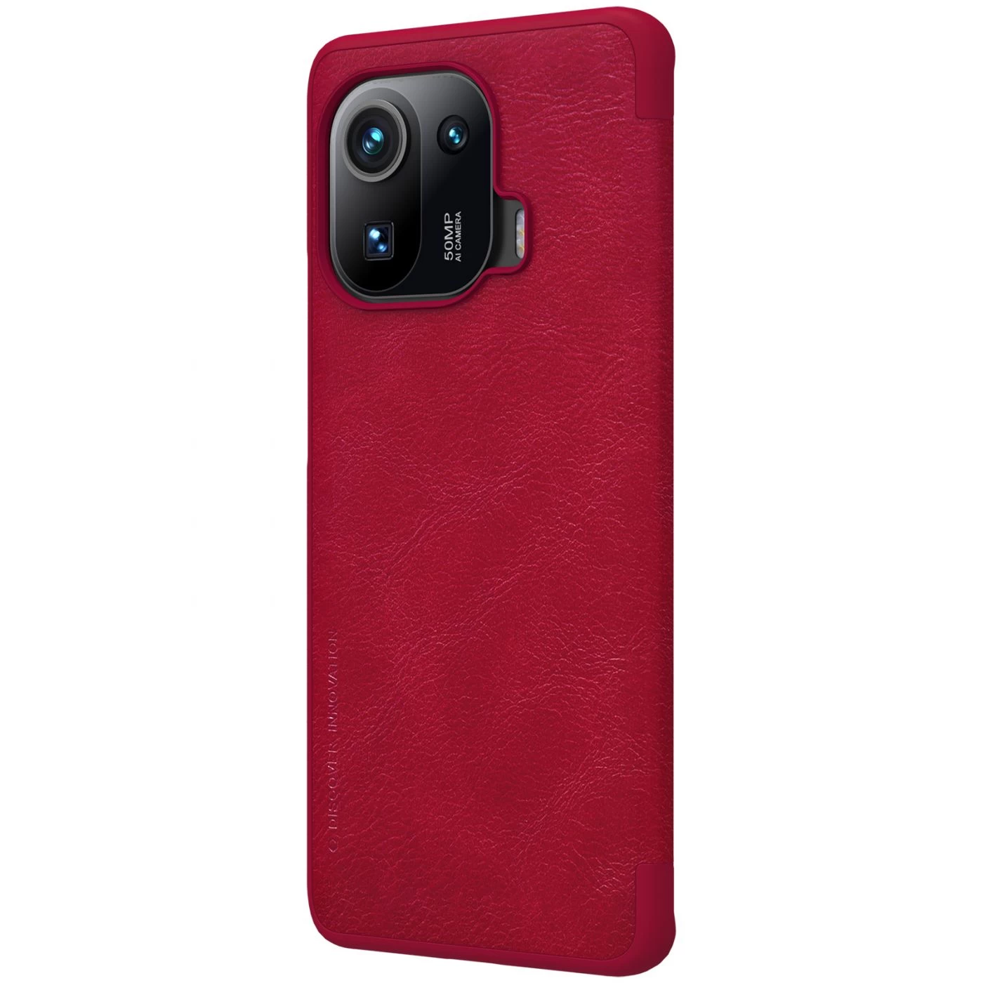 Xiaomi Mi 11 Pro case red Nillkin Qin Leather