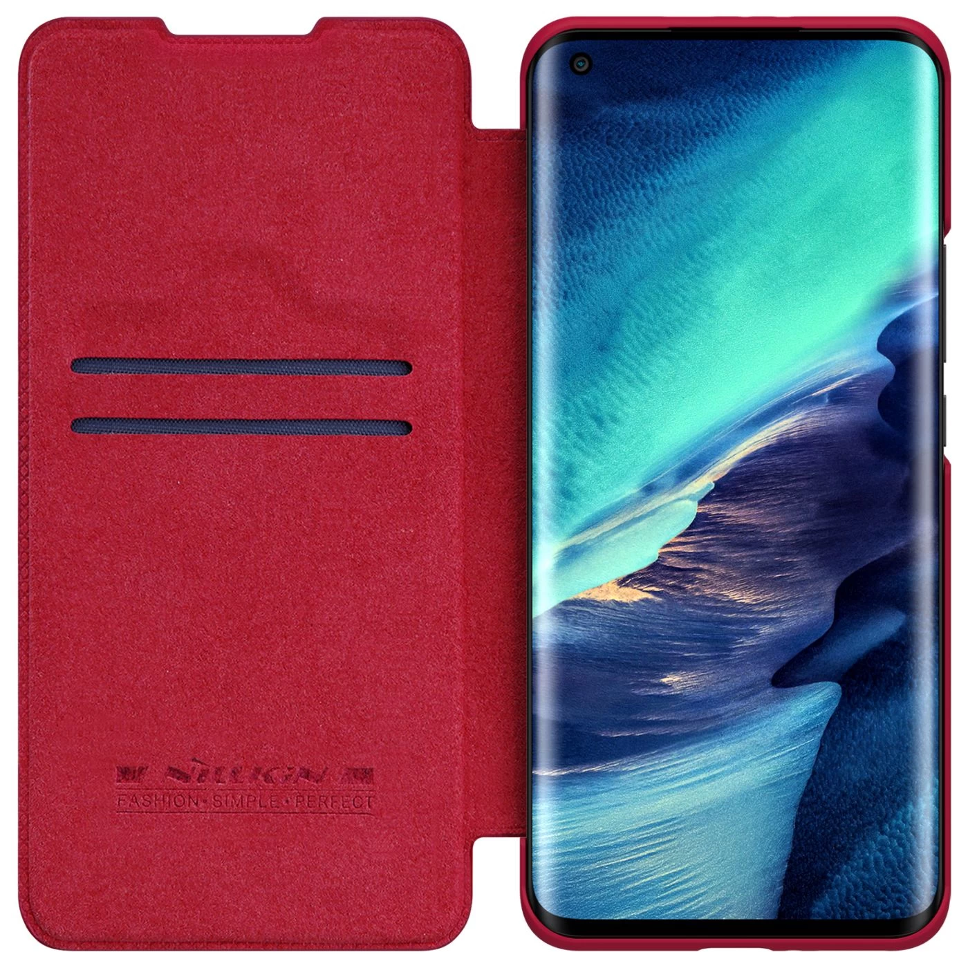 Xiaomi Mi 11 Pro case red Nillkin Qin Leather
