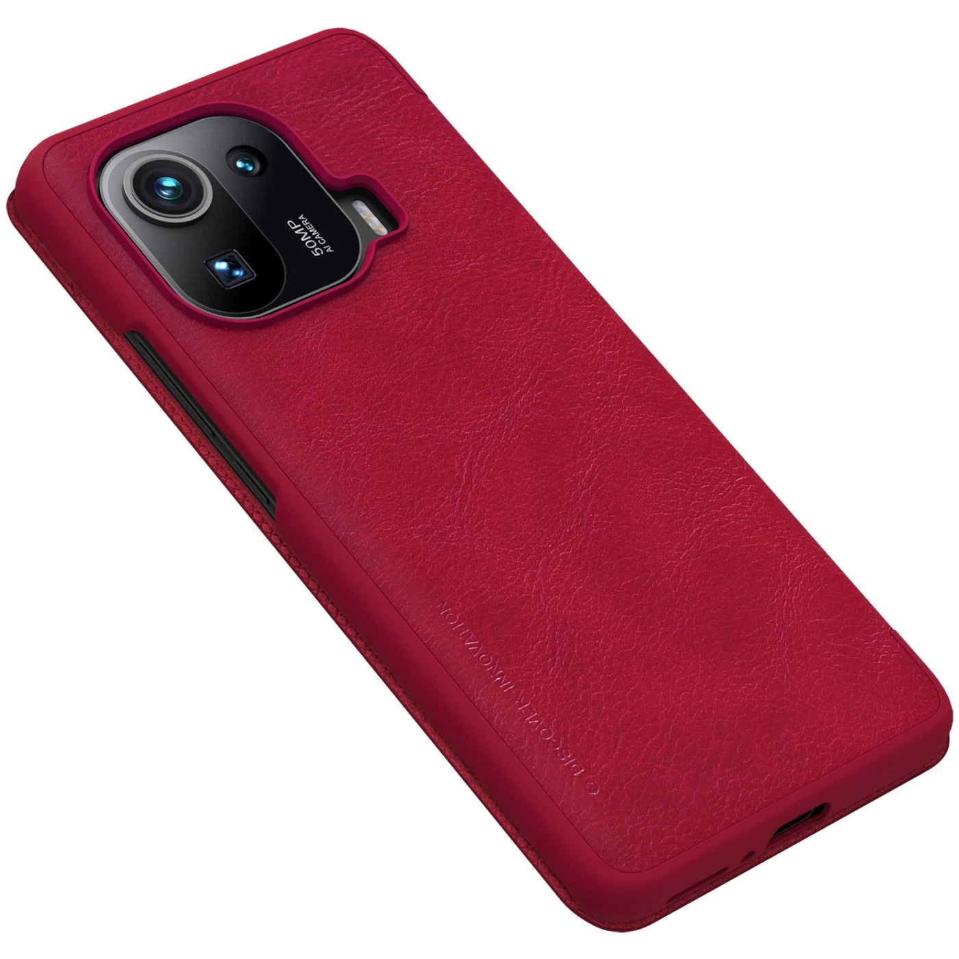 Xiaomi Mi 11 Pro case red Nillkin Qin Leather