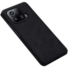 Xiaomi Mi 11 Pro dėklas Juoda Nillkin Qin Leather 
