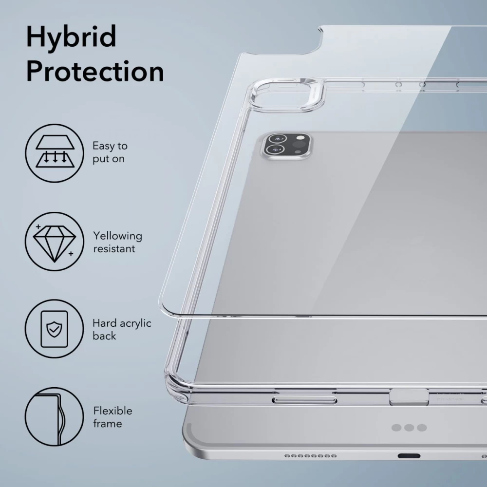 Apple iPad Pro 12.9 (2021) Planšetės dėklas skaidrus ESR CLASSIC HYBRID