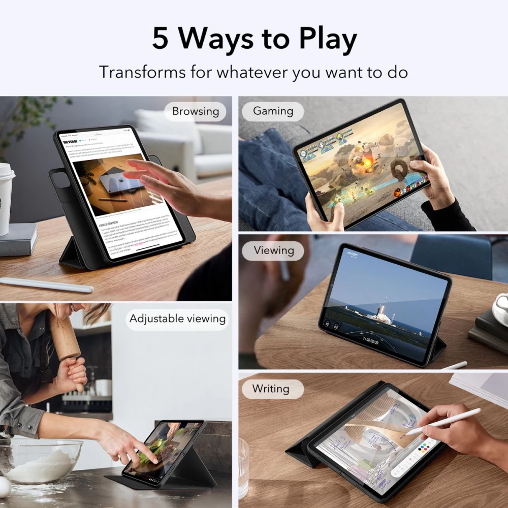 Apple iPad Pro 12.9 (2021) Planšetės dėklas Juoda ESR REBOUND HYBRID