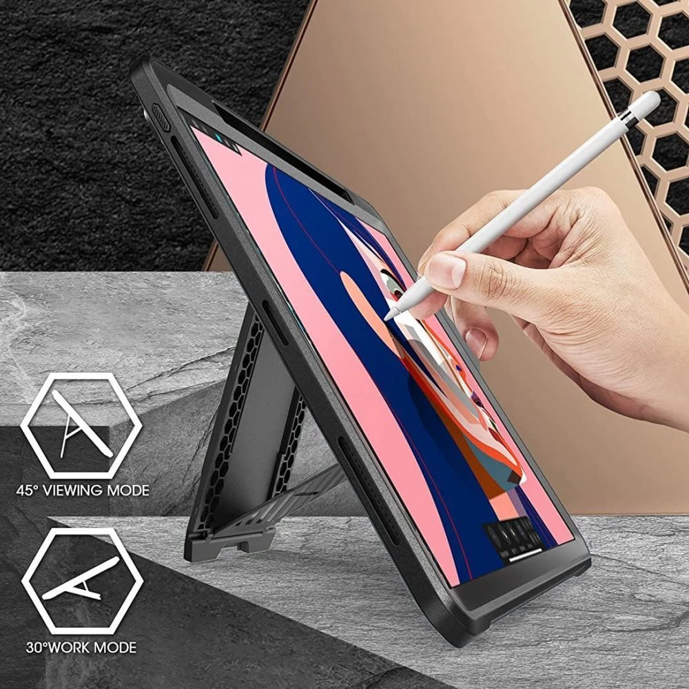 Apple iPad Pro 12.9 (2021) tablet case black SUPCASE UNICORN BEETLE PRO PENCIL