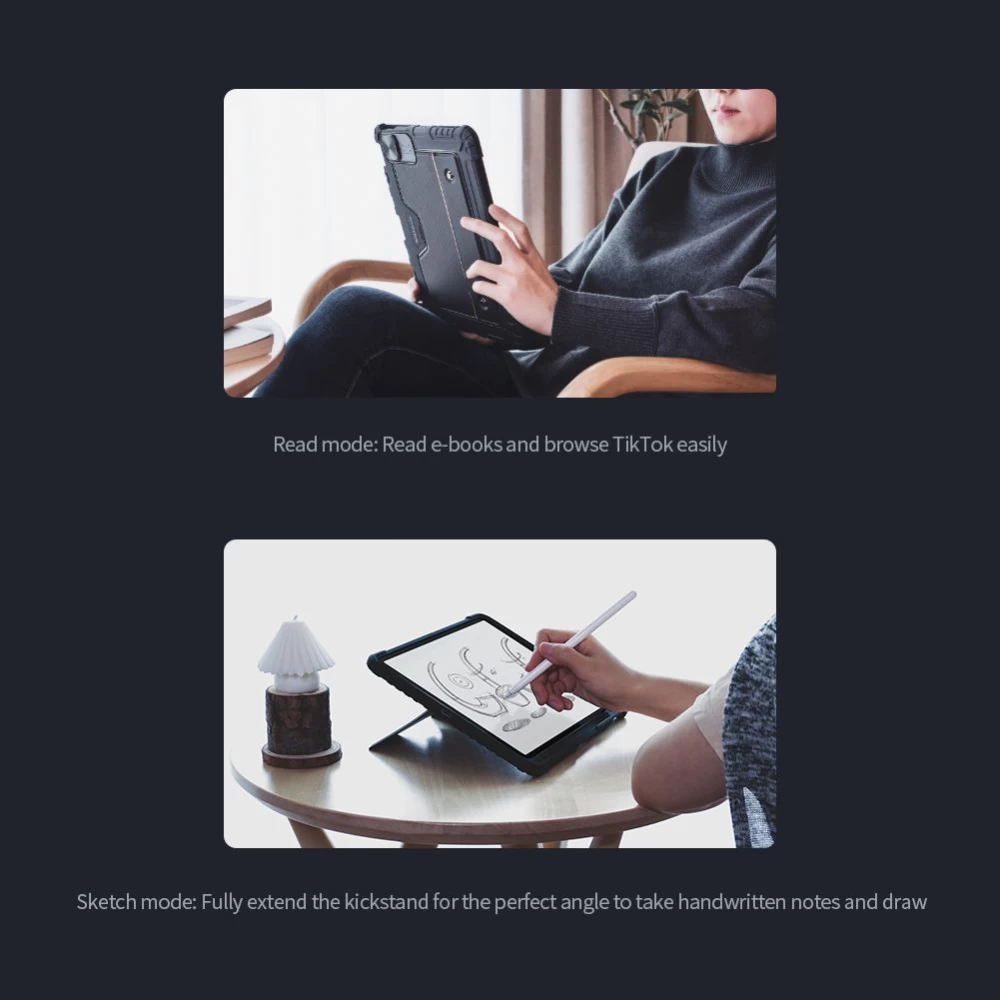 Apple iPad Pro 12.9 (2021) Planšetės dėklas Juoda Nillkin Bumper Combo Keyboard