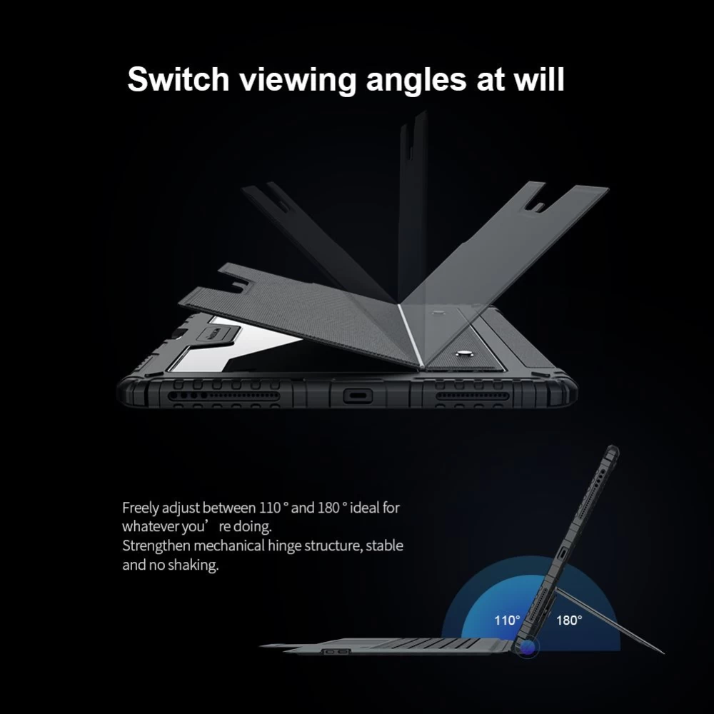 Apple iPad Pro 12.9 (2021) Planšetės dėklas Juoda Nillkin Bumper Combo Keyboard