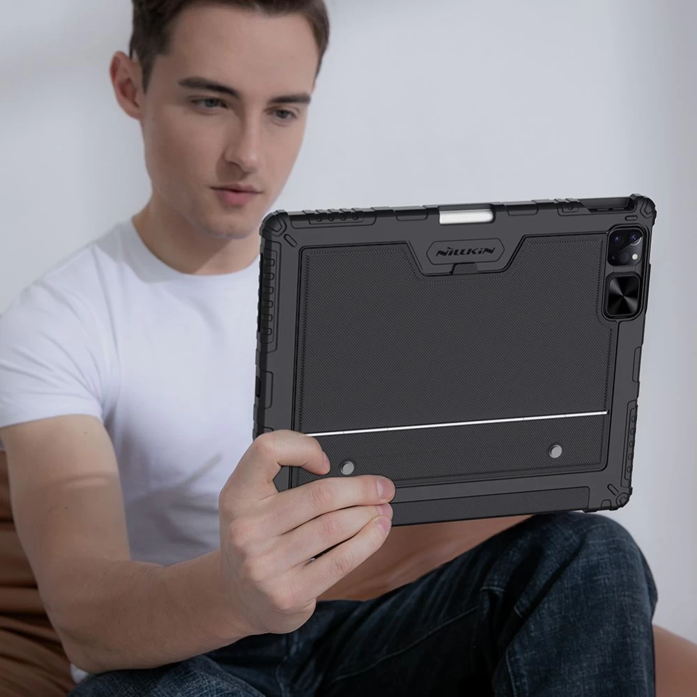 Apple iPad Pro 12.9 (2021) Planšetės dėklas Juoda Nillkin Bumper Combo Keyboard