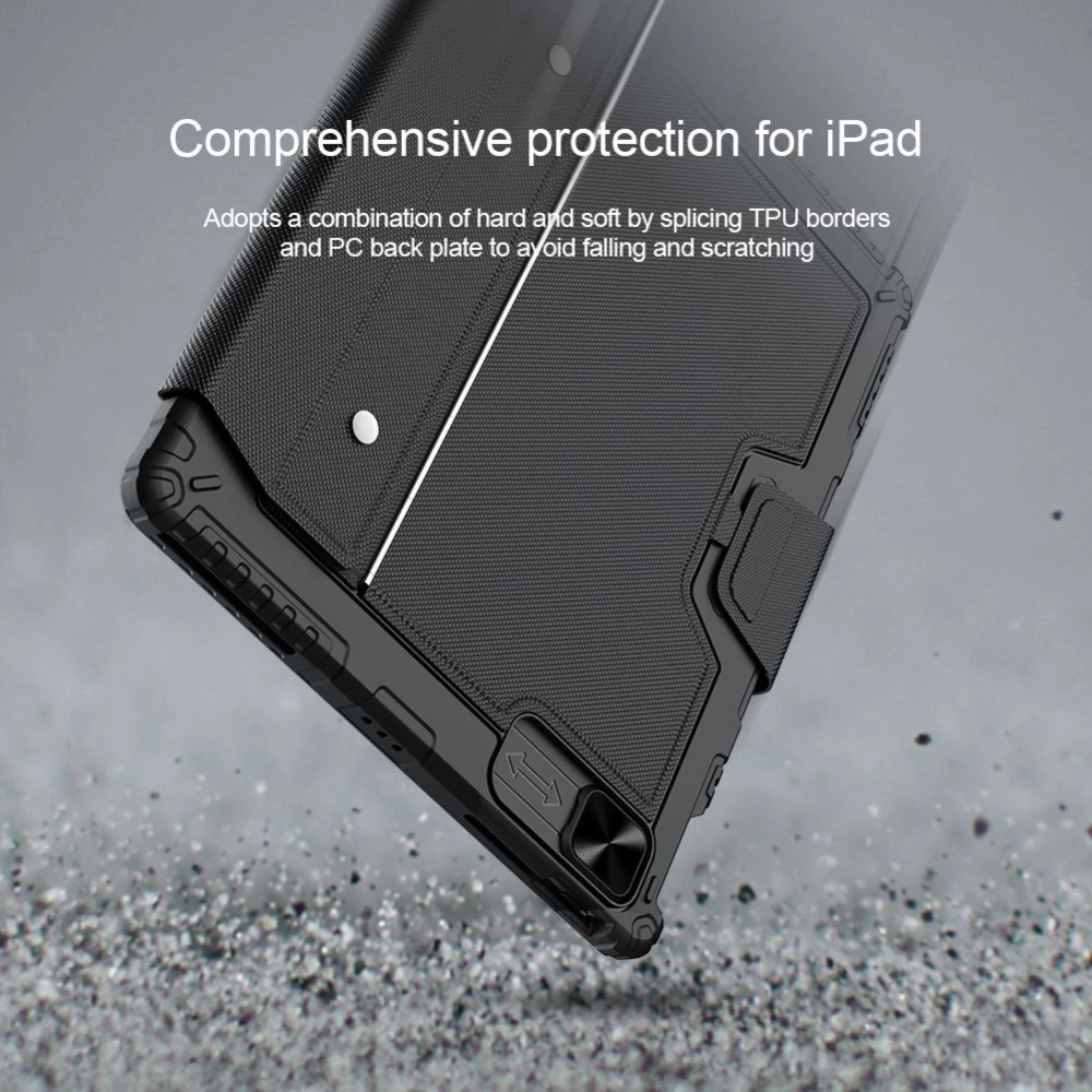 Apple iPad Pro 12.9 (2021) Planšetės dėklas Juoda Nillkin Bumper Combo Keyboard