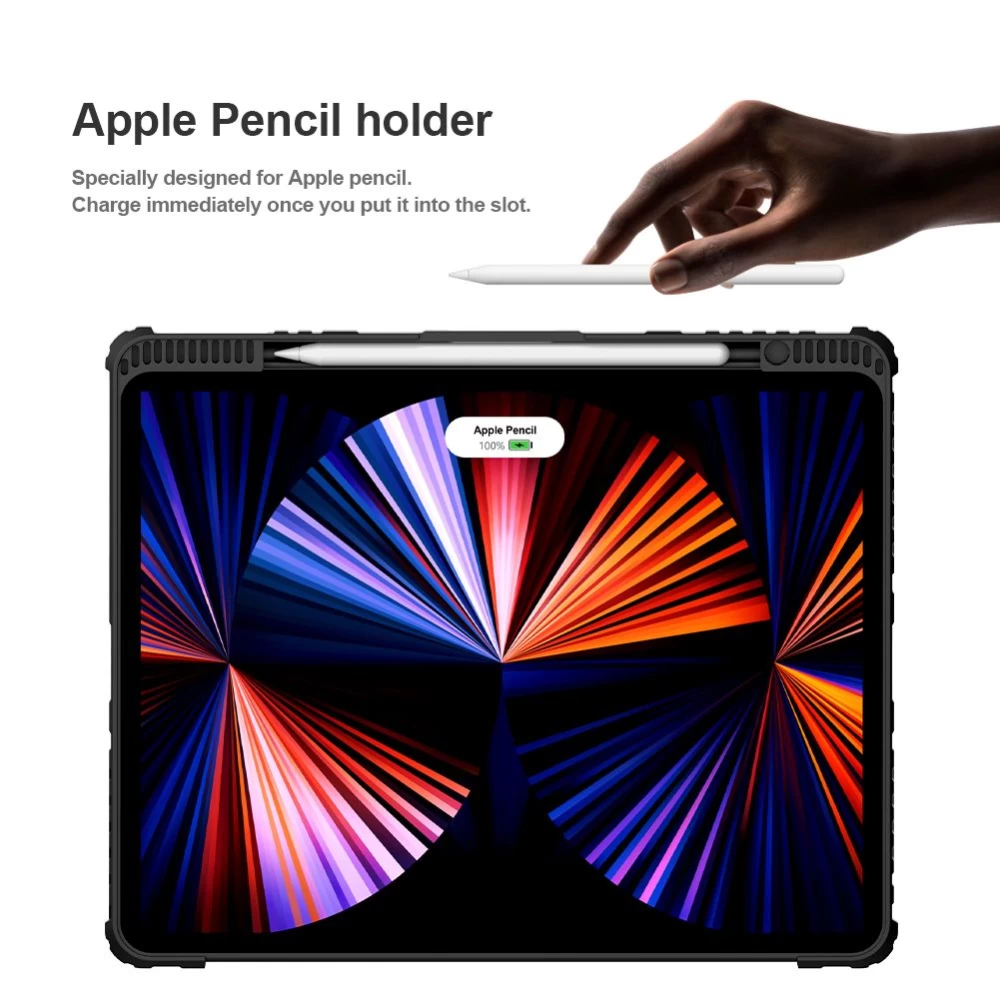 Apple iPad Pro 12.9 (2021) Planšetės dėklas Juoda Nillkin Bumper Combo Keyboard