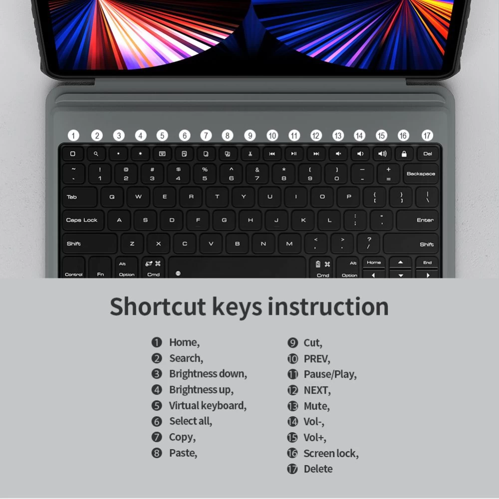 Apple iPad Pro 12.9 (2021) Planšetės dėklas Juoda Nillkin Bumper Combo Keyboard