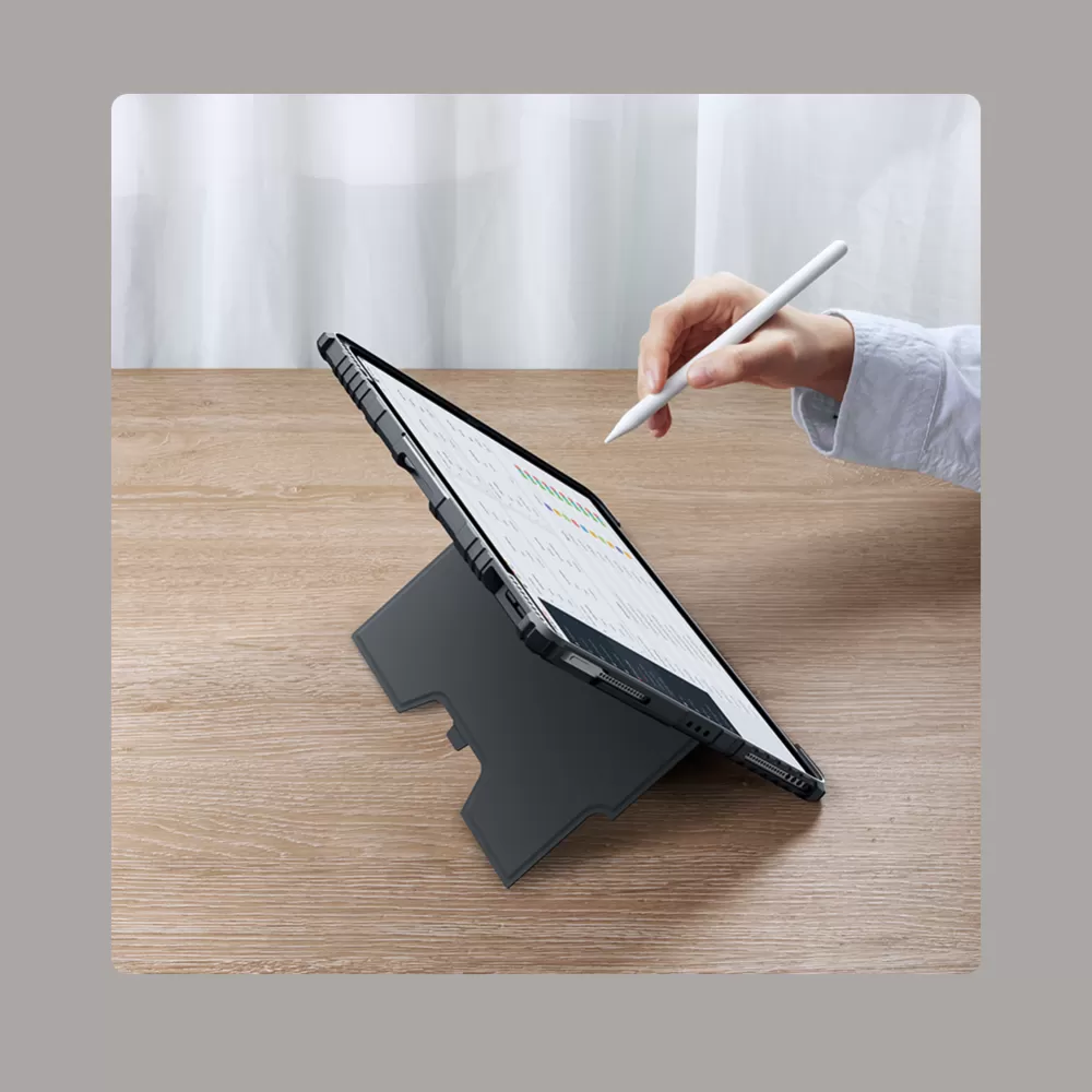 Apple iPad Pro 12.9 (2021) maciņš melns NILLKIN BUMPER COMBO KEYBOARD (BACKLIT VERSION)