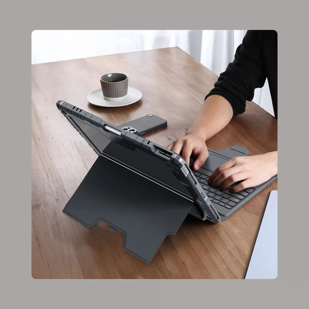 Apple iPad Pro 12.9 (2021) maciņš melns NILLKIN BUMPER COMBO KEYBOARD (BACKLIT VERSION)