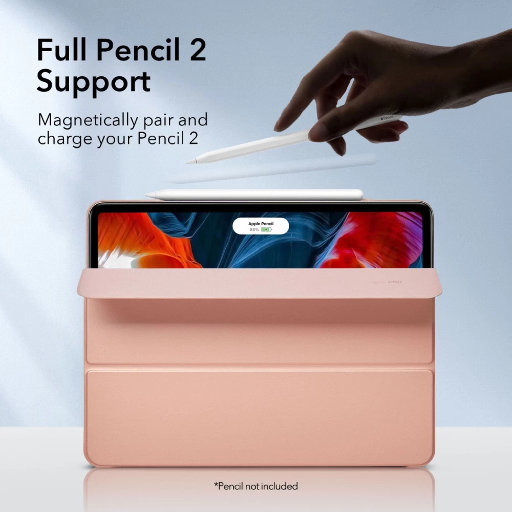 Apple iPad Pro 12.9 (2021) Planšetės dėklas rožinis ESR Rebound Magnetic 
