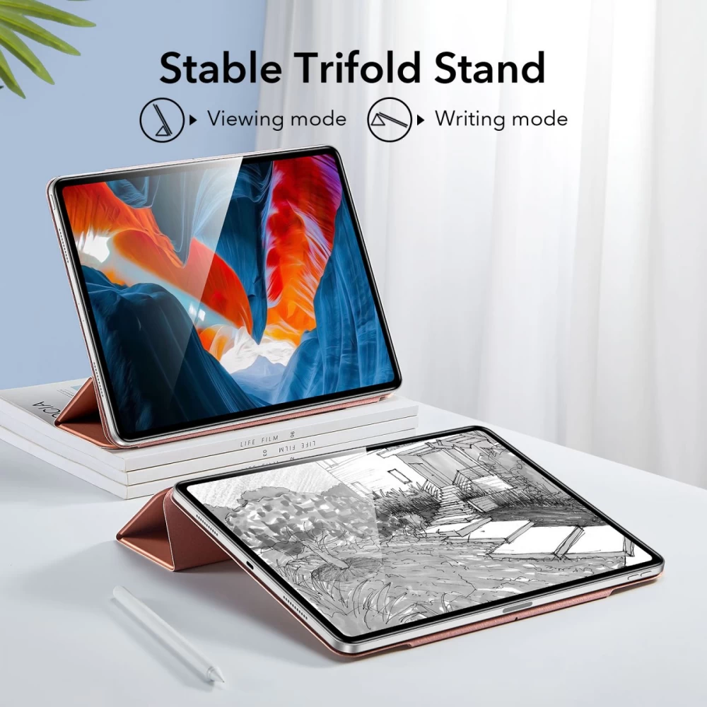 Apple iPad Pro 12.9 (2021) Planšetės dėklas rožinis ESR Rebound Magnetic 