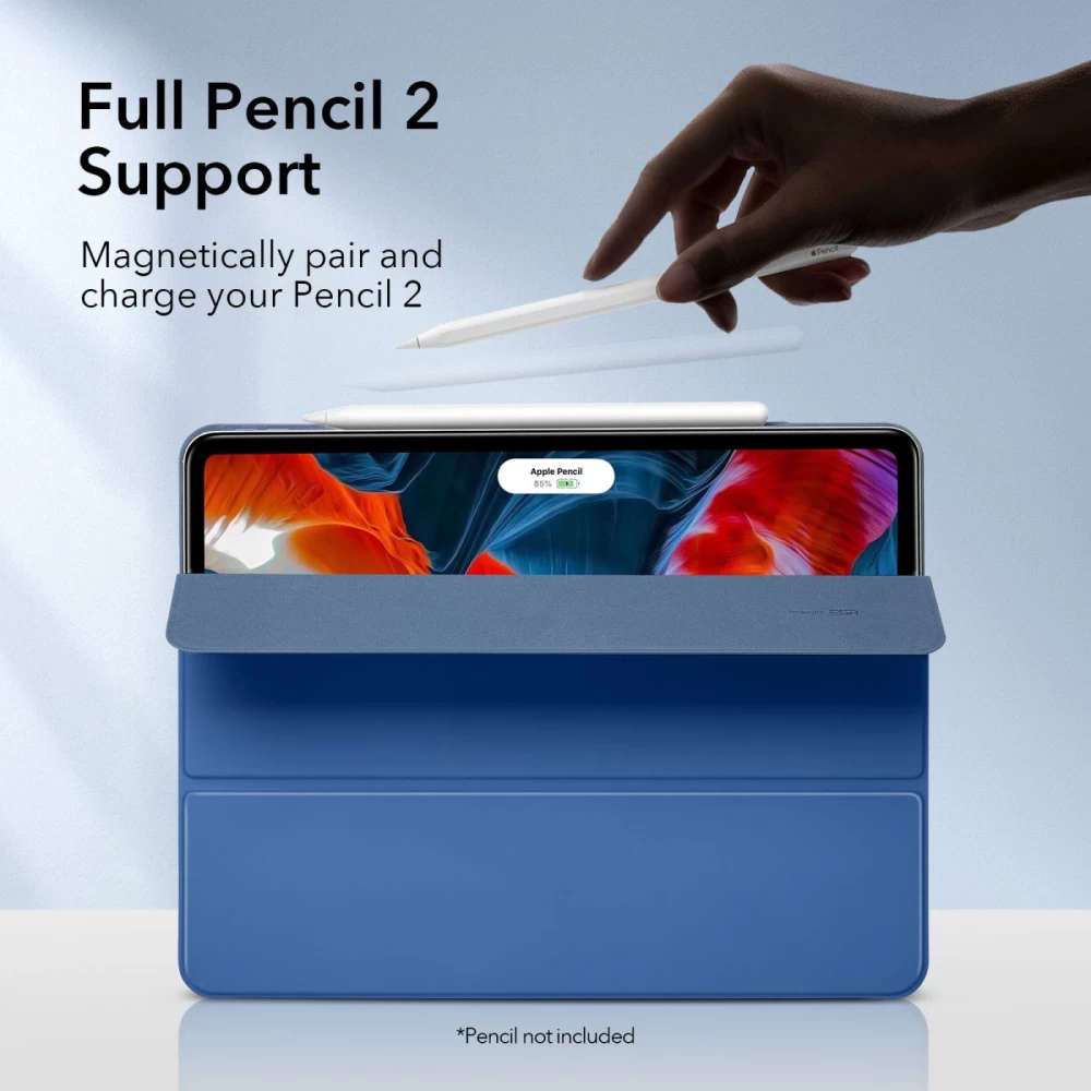 Apple iPad Pro 12.9 (2021) tablet suojakuori, suojakotelo sininen ESR Rebound Magnetic 