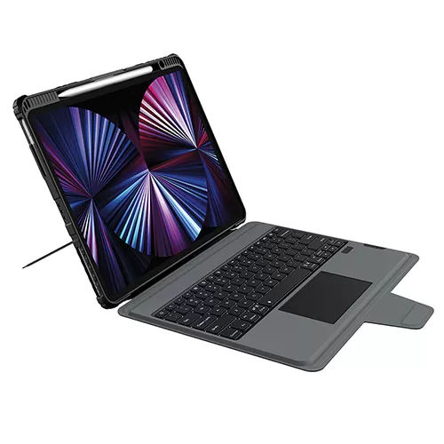Apple iPad Pro 12.9 (2021) maciņš melns NILLKIN BUMPER COMBO KEYBOARD (BACKLIT VERSION)
