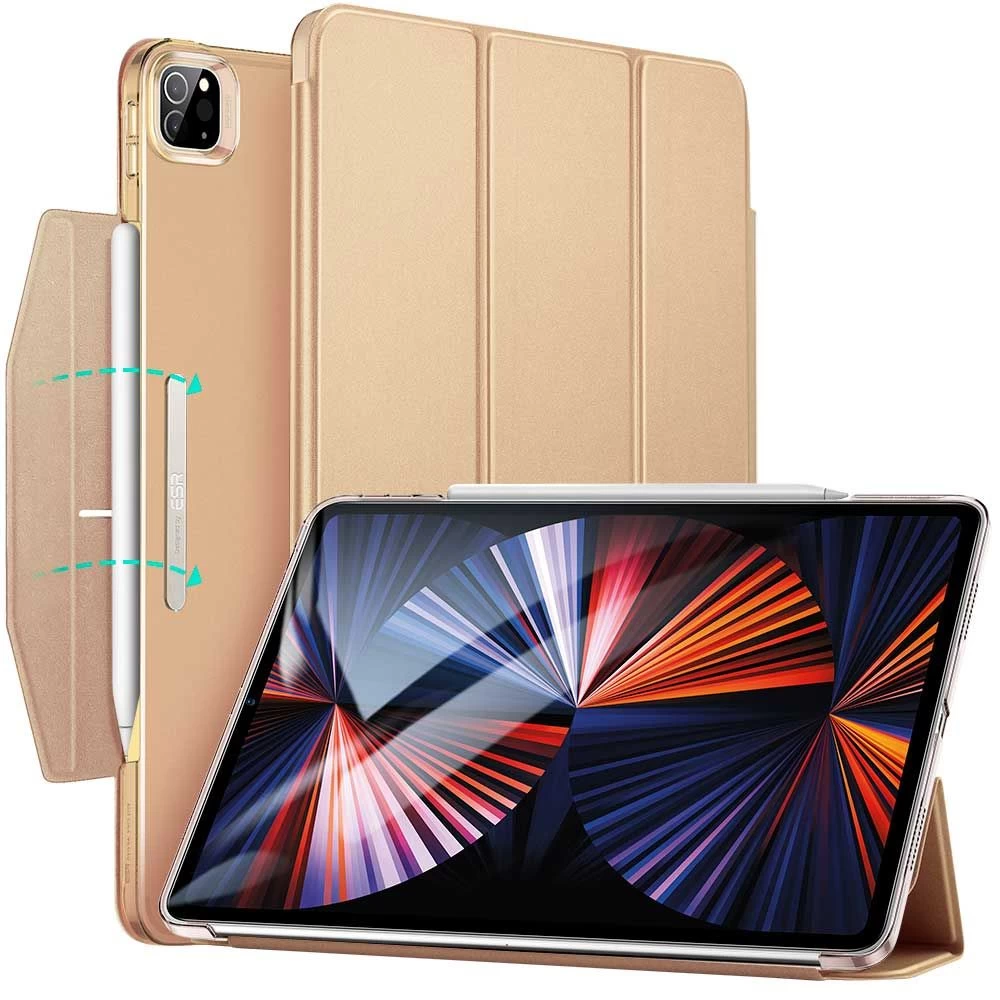 Apple iPad Pro 12.9 (2021) Planšetės dėklas auksinis ESR Ascend Trifold