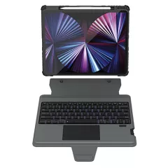 Apple iPad Pro 12.9 (2021) maciņš melns NILLKIN BUMPER COMBO KEYBOARD (BACKLIT VERSION)