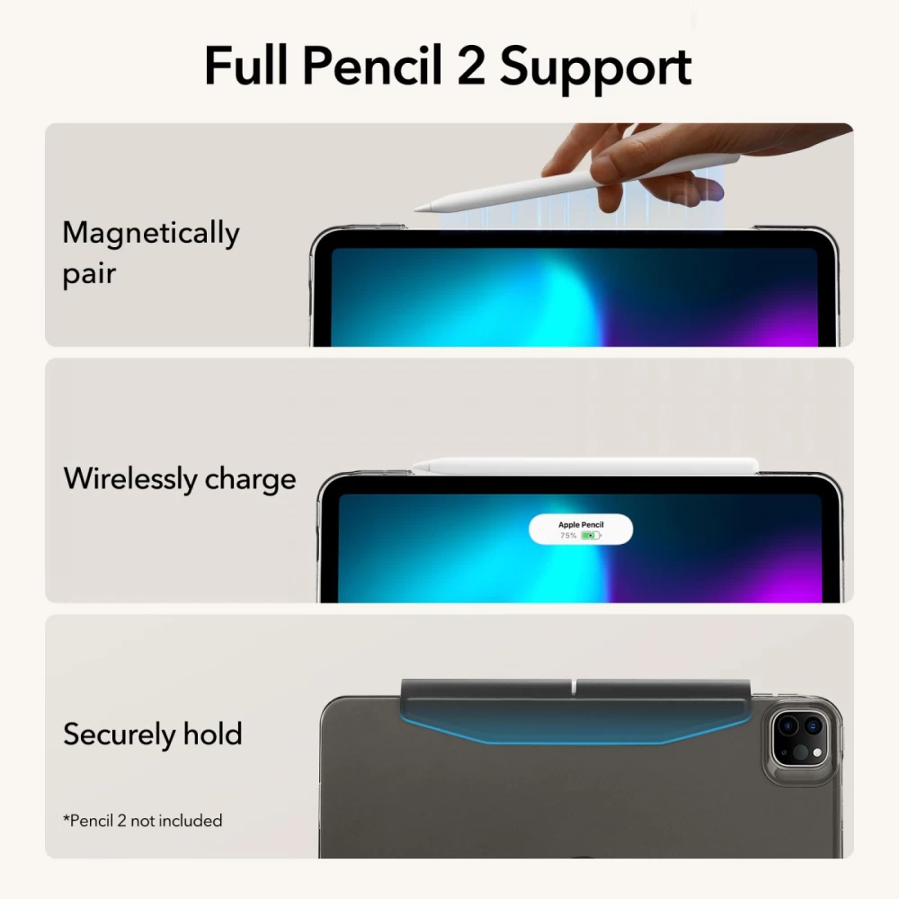 Apple iPad Pro 11 (2021) tahvelarvuti ümbris must ESR ASCEND TRIFOLD