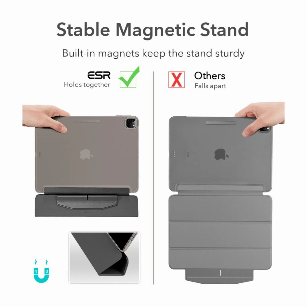 Apple iPad Pro 11 (2021) tahvelarvuti ümbris must ESR Ascend Trifold  /Tempered Glass