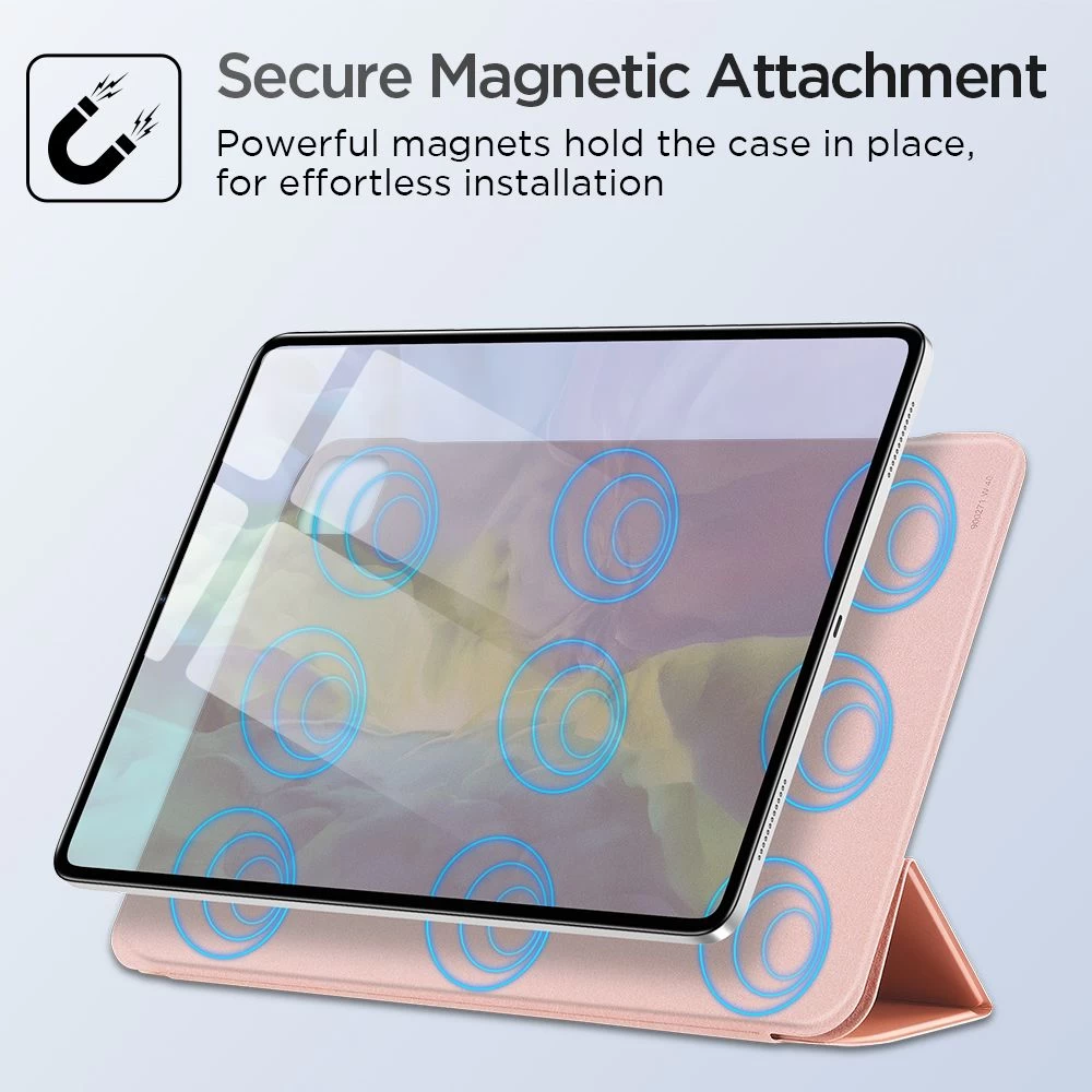 Apple iPad Pro 11 (2021) tahvelarvuti ümbris roosa kuld ESR Rebound Magnetic 