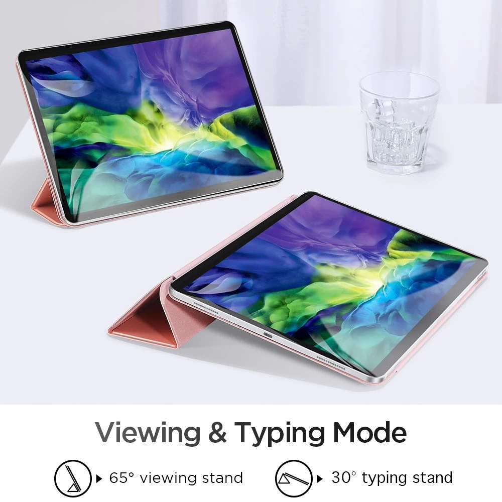 Apple iPad Pro 11 (2021) tahvelarvuti ümbris roosa kuld ESR Rebound Magnetic 