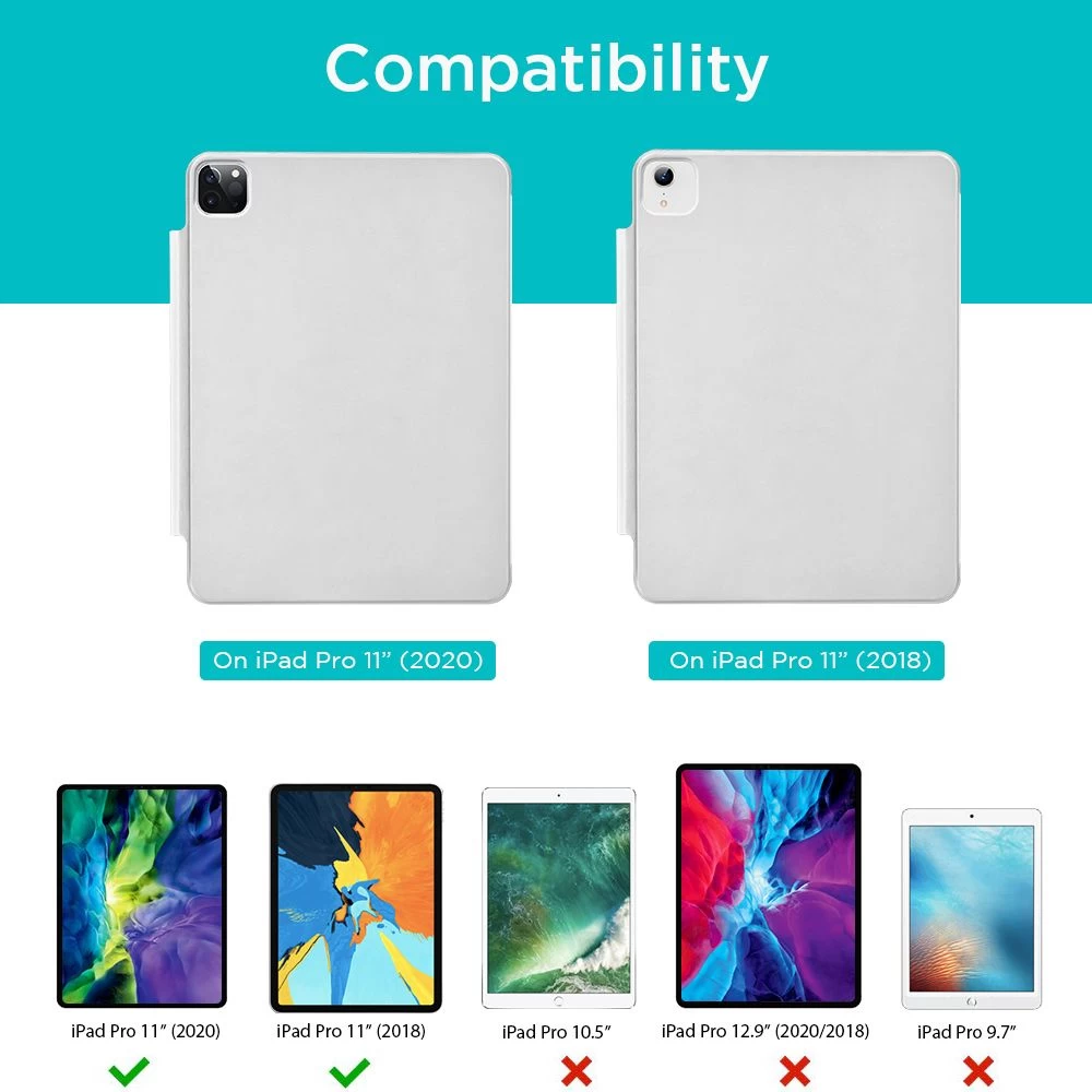 Apple iPad Pro 11 (2021) tahvelarvuti ümbris hõbe ESR Rebound Magnetic 