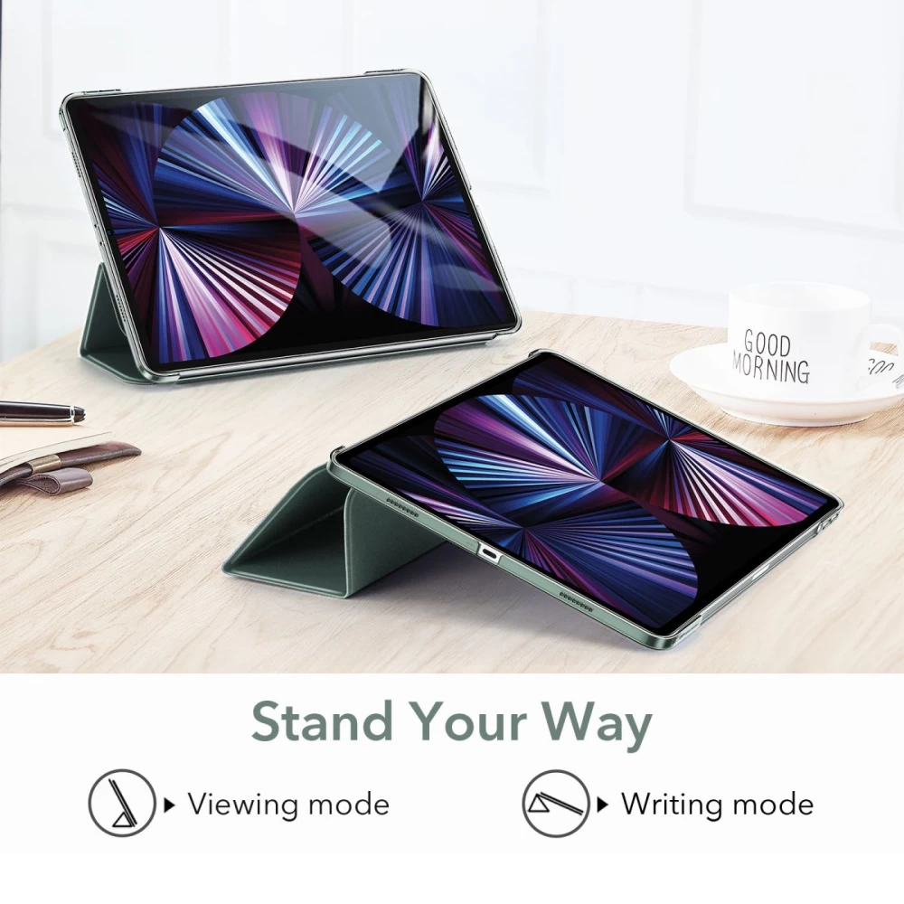 Apple iPad Pro 11 (2021) tahvelarvuti ümbris roheline ESR Ascend Trifold 