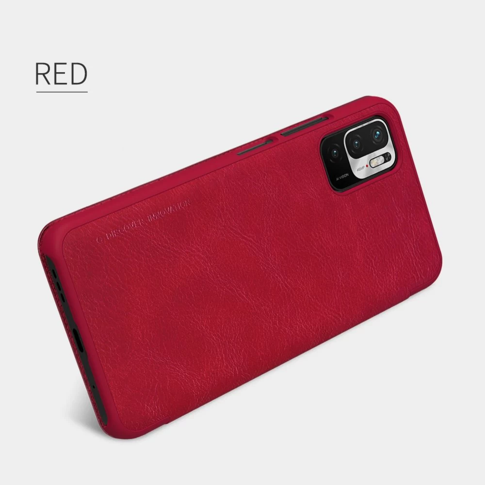 Xiaomi RedMi Note 10 5G kaaned pruun Nillkin Qin Leather 