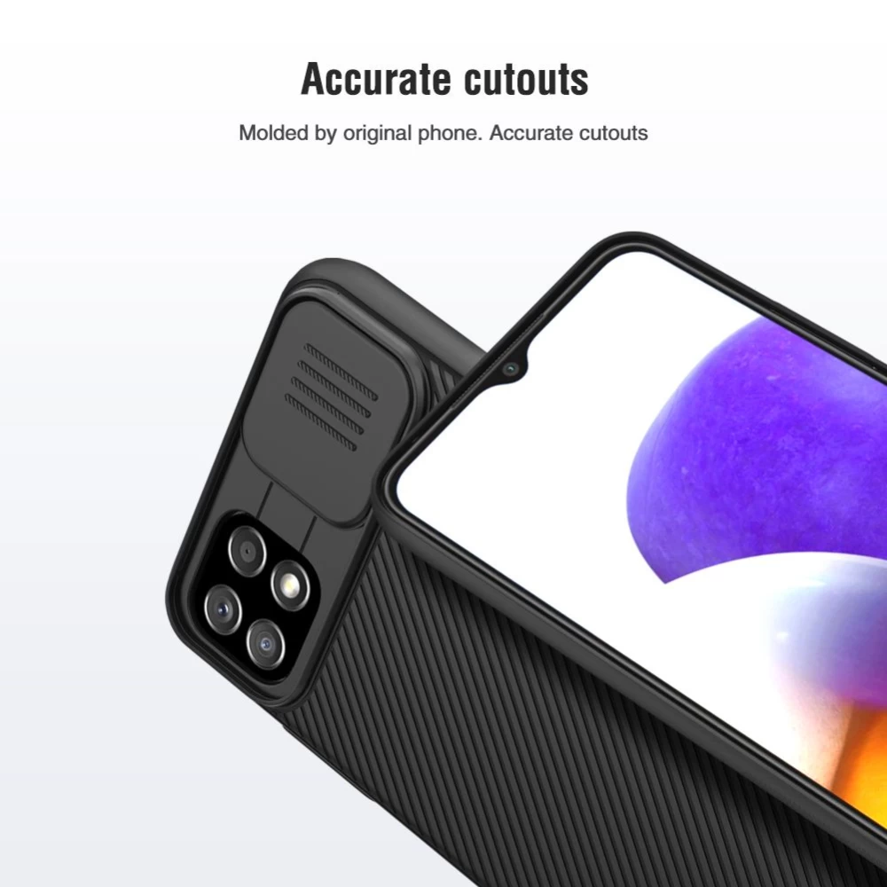 Samsung Galaxy A22 dėklas Juoda Nillkin CamShield  5G