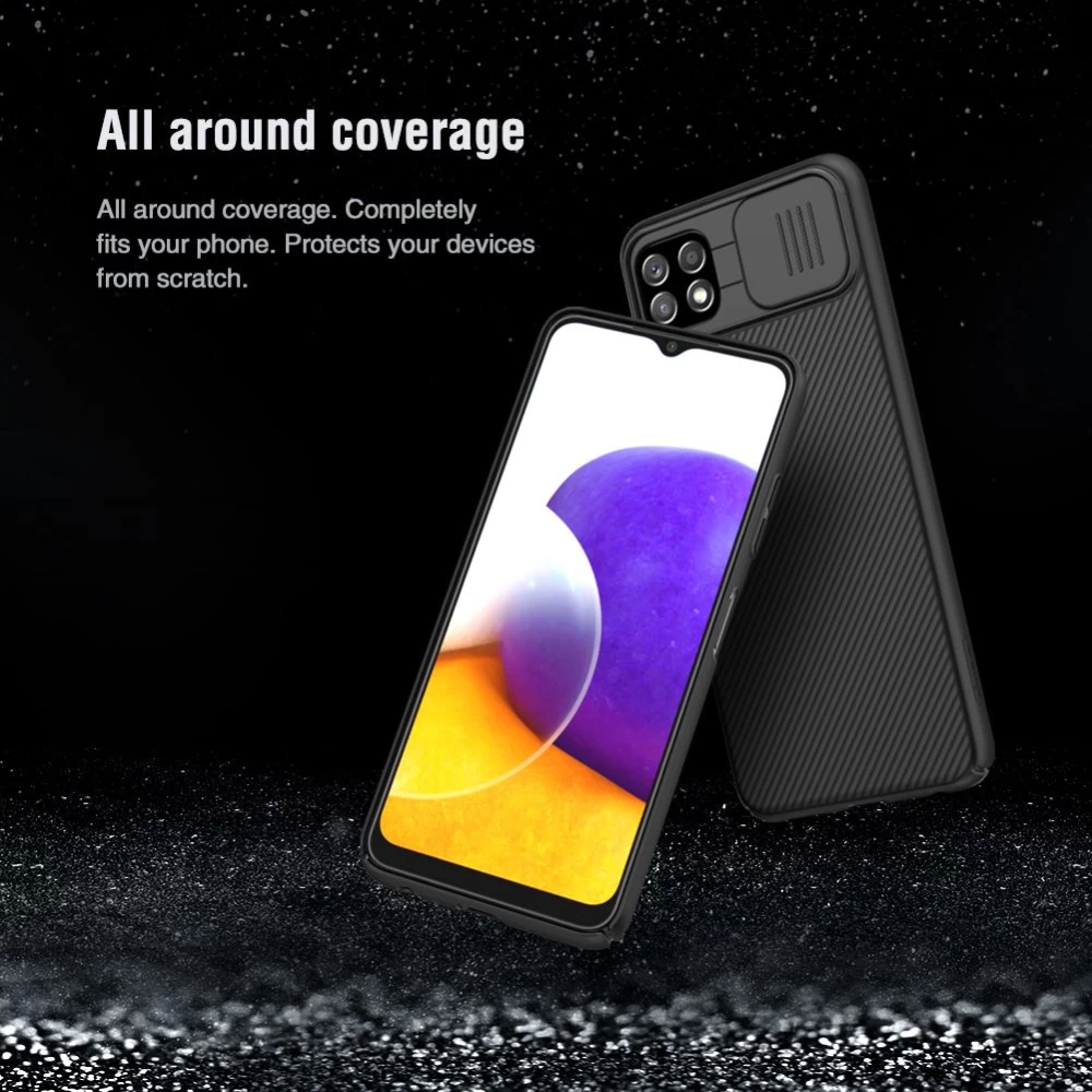 Samsung Galaxy A22 dėklas Juoda Nillkin CamShield  5G