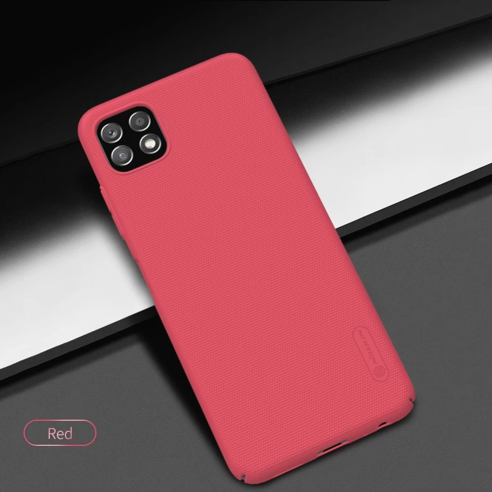 Samsung Galaxy A22 dėklas raudonas Nillkin Super Frosted Shield  5G