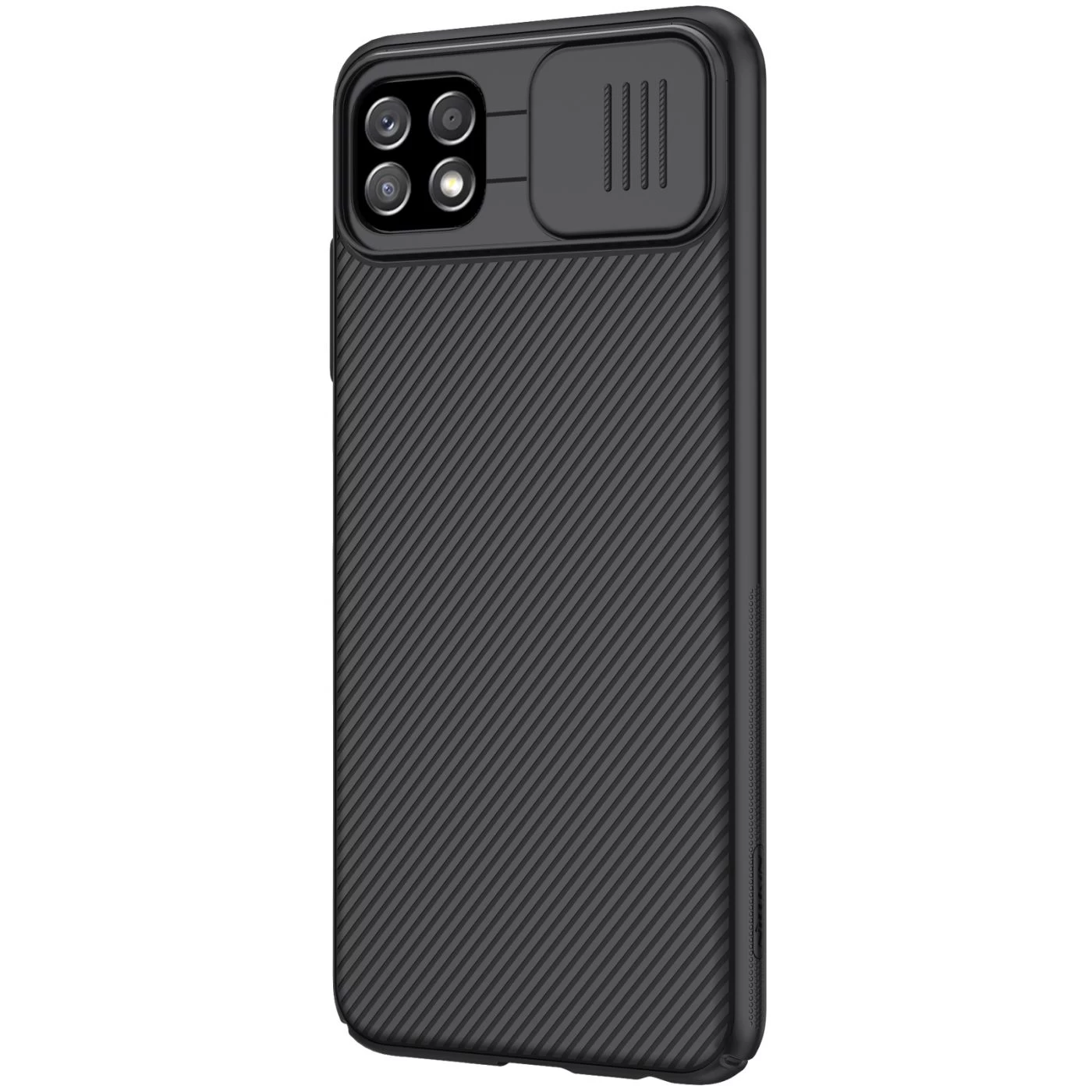 Samsung Galaxy A22 dėklas Juoda Nillkin CamShield 5G
