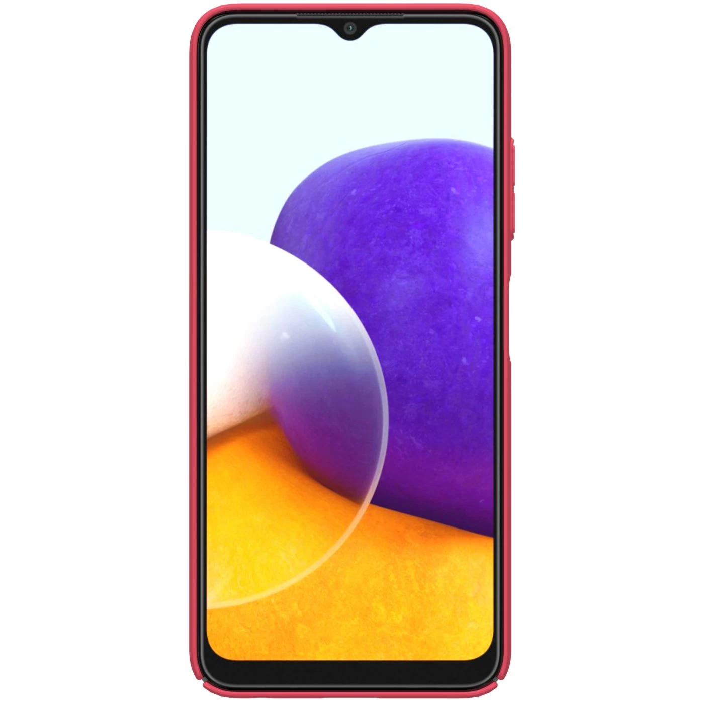 Samsung Galaxy A22 dėklas raudonas Nillkin Super Frosted Shield 5G