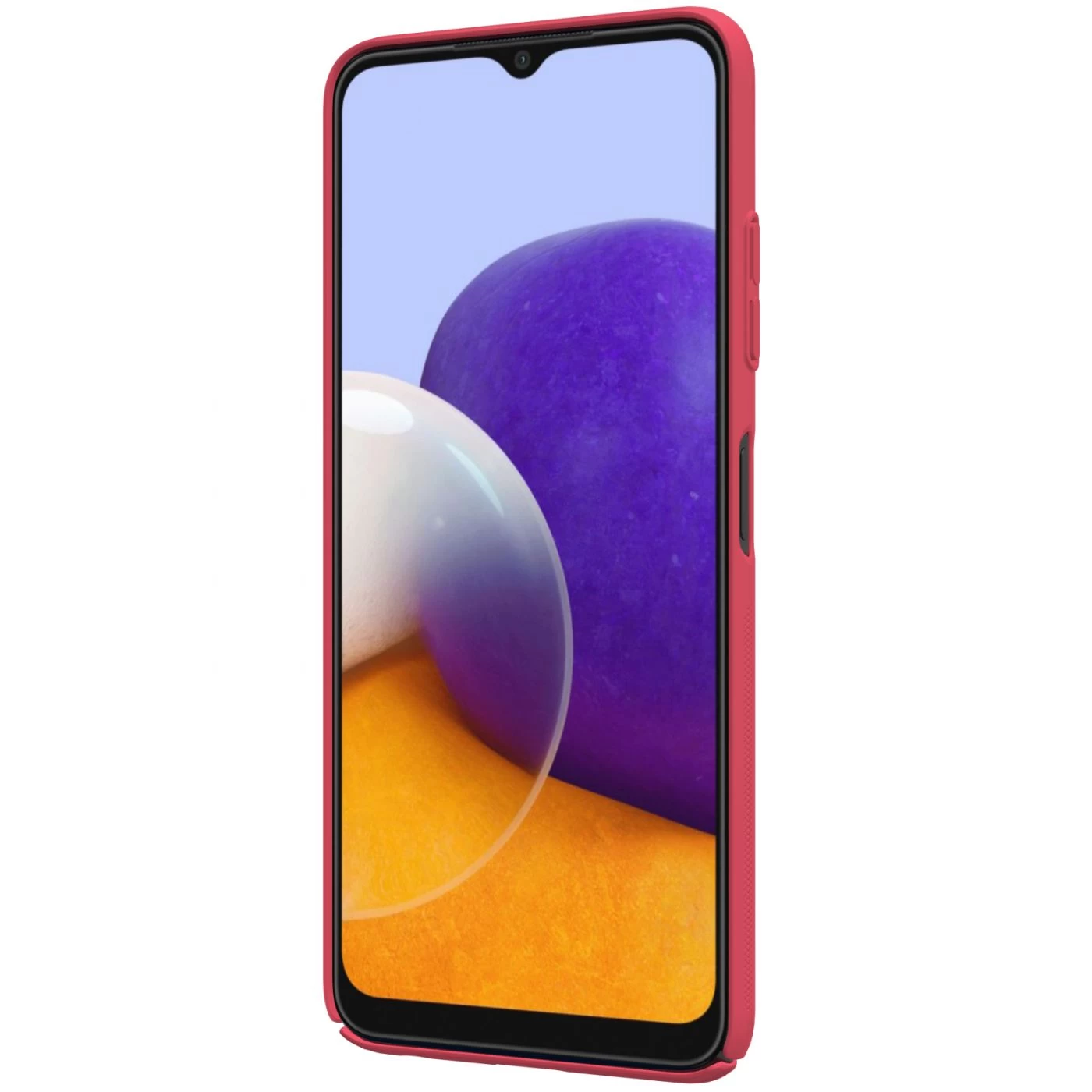 Samsung Galaxy A22 dėklas raudonas Nillkin Super Frosted Shield 5G
