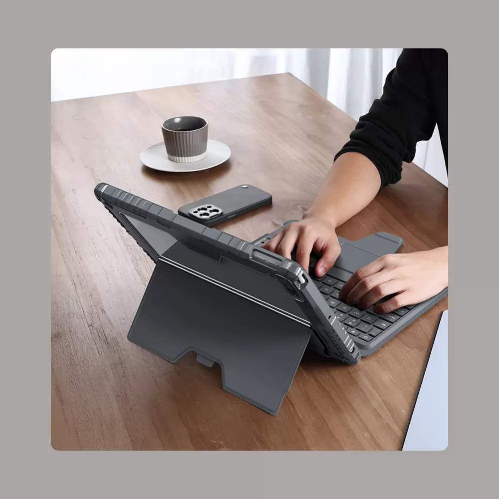 Apple iPad 10.2 8th Gen (2020) tablet skal, fodral svart NILLKIN BUMPER COMBO KEYBOARD (BACKLIT VERSION)