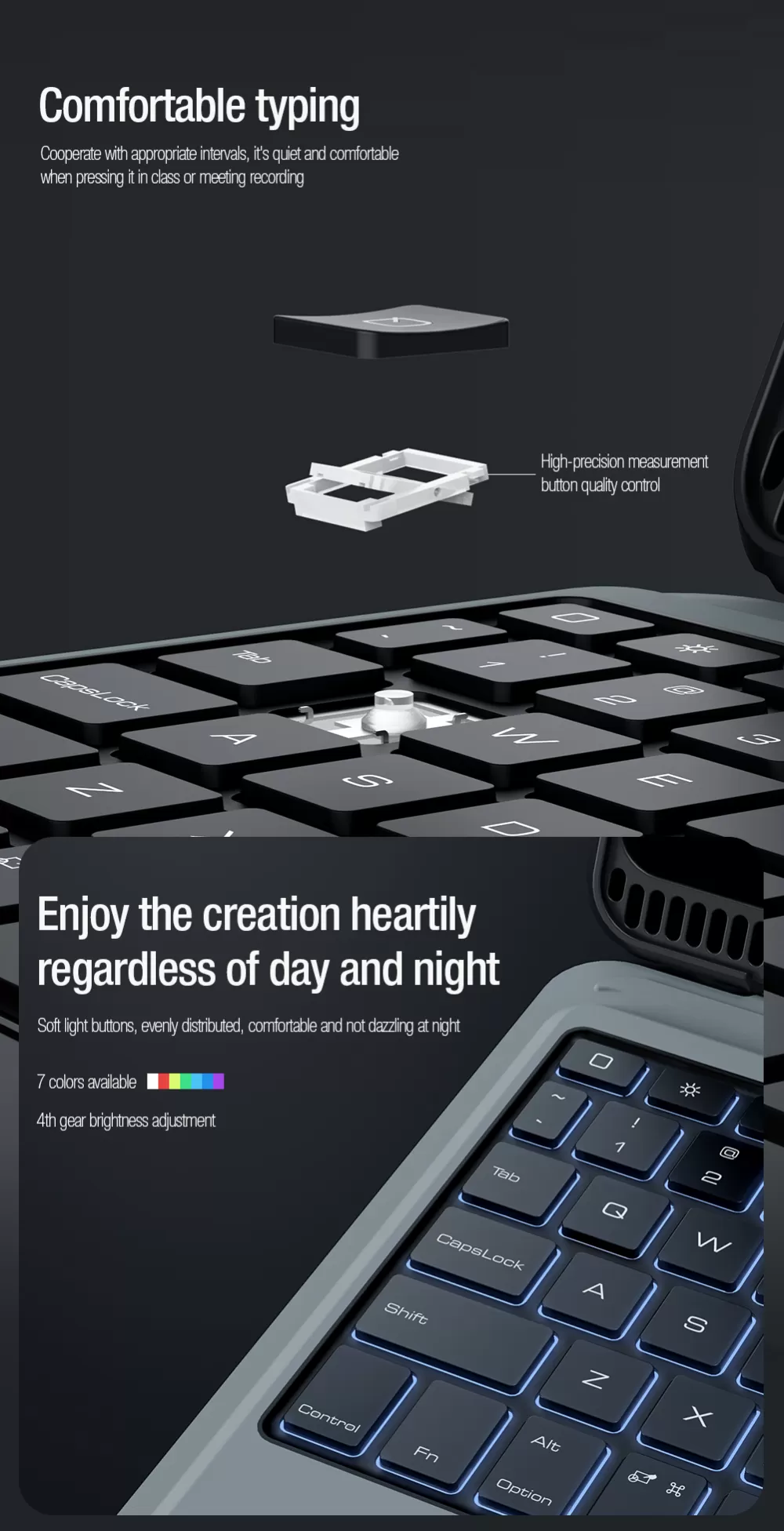 Apple iPad 10.2 8th Gen (2020) tablet skal, fodral svart NILLKIN BUMPER COMBO KEYBOARD (BACKLIT VERSION)