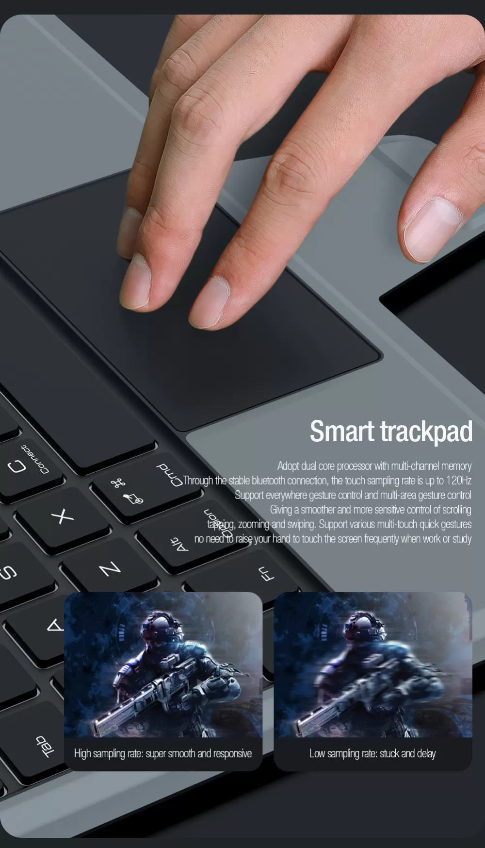 Apple iPad 10.2 8th Gen (2020) tablet skal, fodral svart NILLKIN BUMPER COMBO KEYBOARD (BACKLIT VERSION)