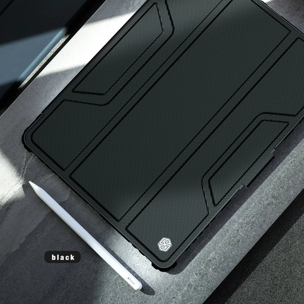 Apple iPad 10.2 8th Gen (2020) tablet skal, fodral svart Nillkin Bumper Leather  Pro