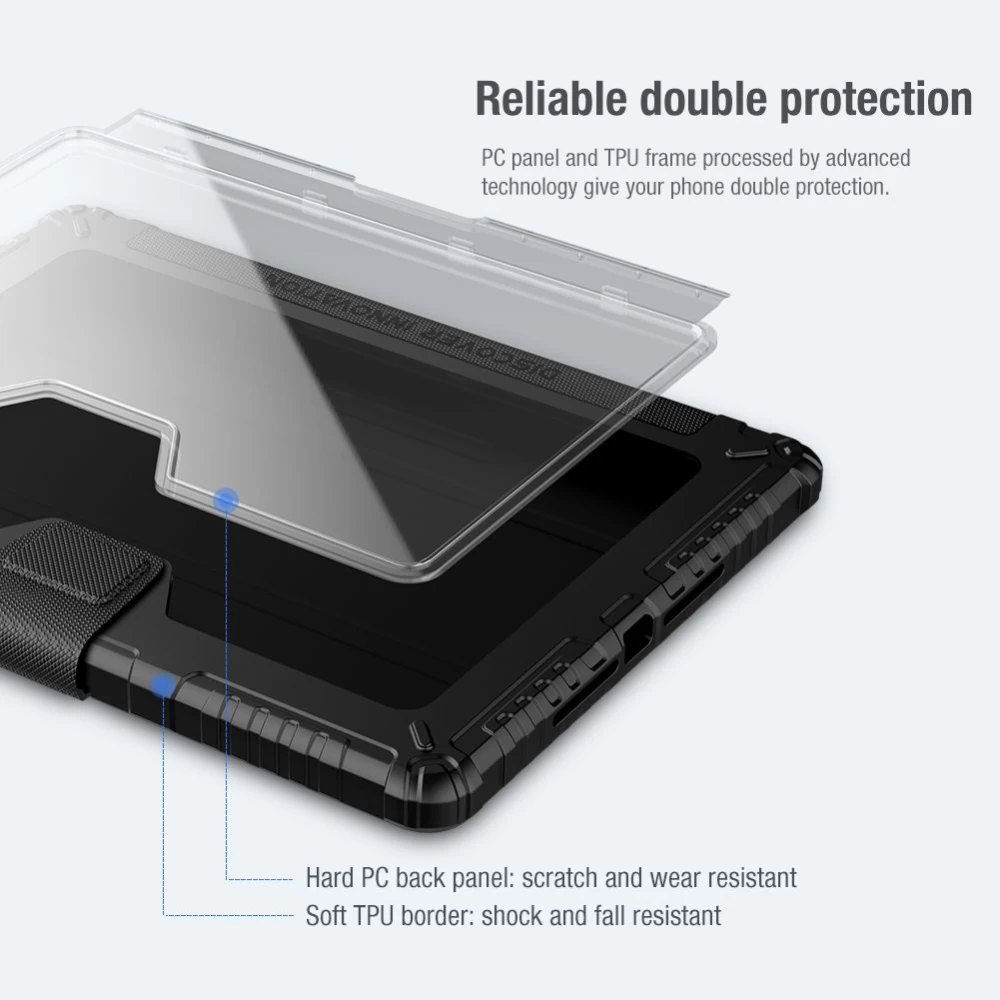 Apple iPad 10.2 8th Gen (2020) tablet skal, fodral grå Nillkin Bumper Leather  Pro