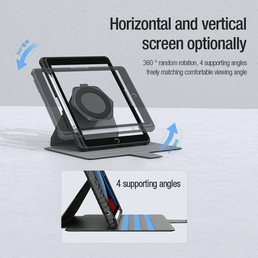 Apple iPad 10.2 8th Gen (2020) tablet suojakuori, suojakotelo sininen NILLKIN Bumper SnapSafe