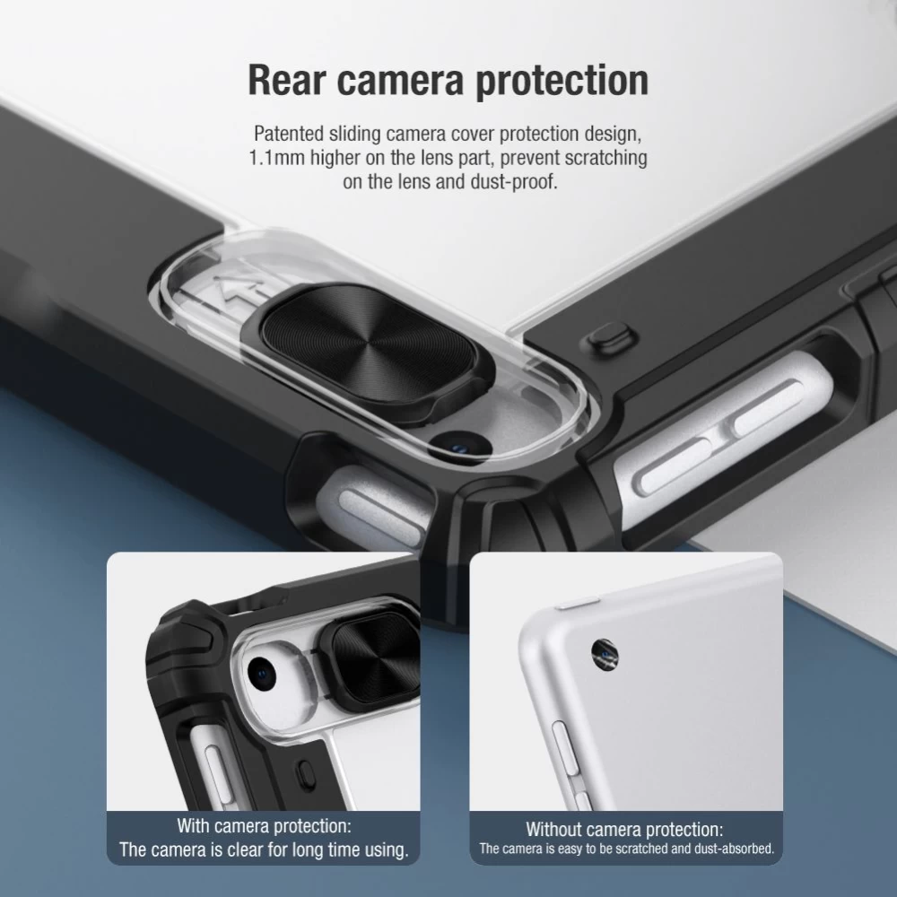 Apple iPad 10.2 8th Gen (2020) tablet skal, fodral blå Nillkin Bumper Leather  Pro