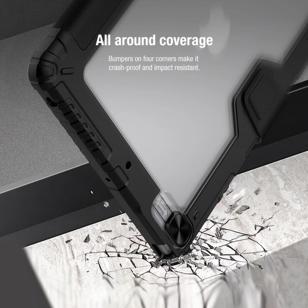 Apple iPad 10.2 8th Gen (2020) tablet skal, fodral blå Nillkin Bumper Leather  Pro